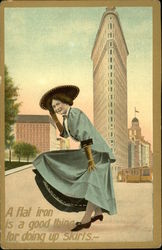 A Flat Iron is a Good Thing for Doing up Skirts Postcard