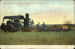 The Tractor that made Charles City Famous Postcard