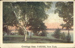 Greetings from Parish, New York Postcard