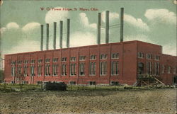 W. O. Power House St. Marys, OH Postcard Postcard