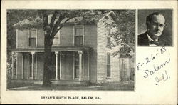 Bryan's Birth Place Salem, IL Postcard Postcard