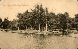 Lake and Park, Soldiers Home Danville, IL Postcard Postcard