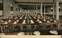 National Soldiers' Home - Interior, Mess Hall Danville, IL Postcard Postcard