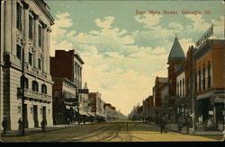 East Main Street Danville, IL Postcard Postcard