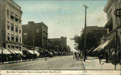 East Side Vermilion Street, Looking South Danville, IL Postcard Postcard