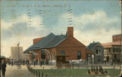 D. & H. R. R. Station Postcard