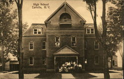 High School Building Postcard