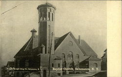 Baptist Church Salamanca, NY Postcard Postcard