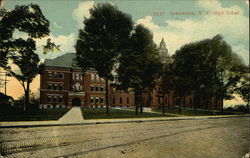 High School Jamestown, NY Postcard Postcard