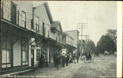 Main & Jamestown Sts Postcard
