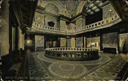 Office Floor of Rotunda, Main Staircase, Court House Postcard