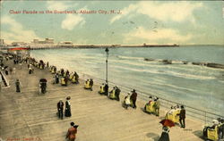 Chair Parade on the Boardwalk Postcard