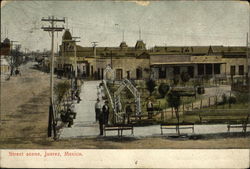 Street Scene Juarez, Mexico Postcard 