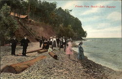 Freeda Park Beach, Lake Superior Postcard