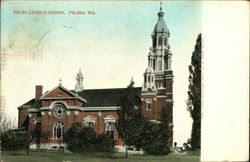 Polish Catholic Church Polonia, WI Postcard Postcard