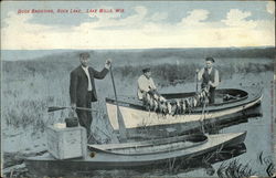 Duck Shooting, Rock Lake Lake Mills, WI Postcard Postcard