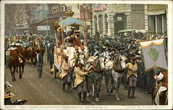 "Rex" Passing up Camp Street, Mardi Gras Day Postcard