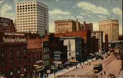 View of Woodward Ave Postcard