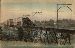 The Allen Line Bridge Edwardsville, IL Postcard Postcard