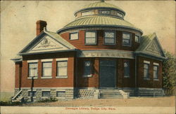 Carnegie Library Dodge City, KS Postcard Postcard