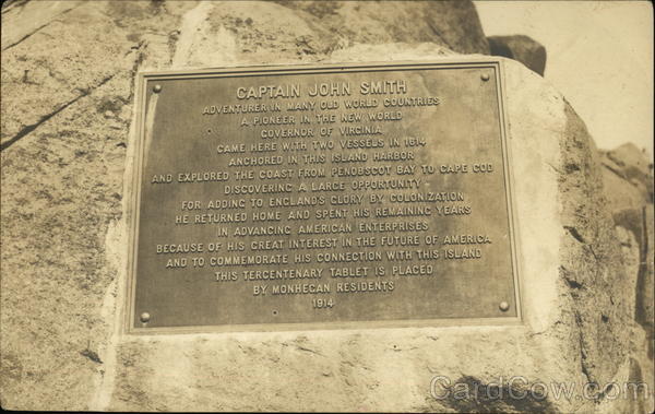 Memorial Plaque of Captian John Smith Monhegan Island Maine