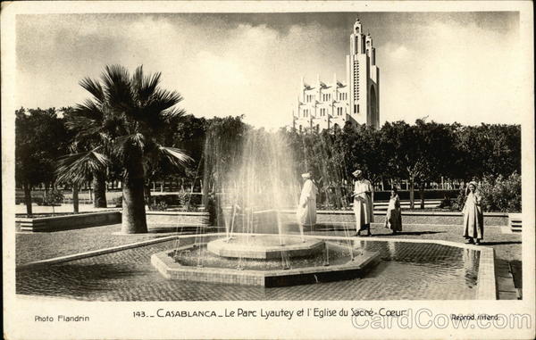 143. - Casablanca - Le Parc Lyautey et l'Eglise du Sacré-Cœur Morocco