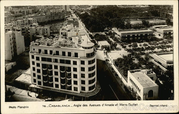 View of the Corners of Avenues d'Amade and Mers-Sultan Casablanca Morocco