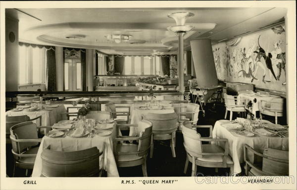 R.M.S. Queen Mary - Grill, Verandah Cruise Ships