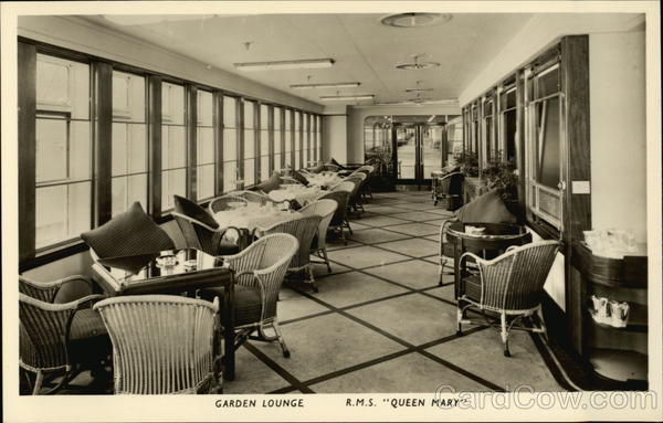 R.M.S. Queen Mary Garden lounge Interiors