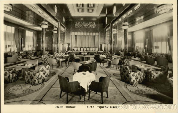 Main Lounge R.M.S. Queen Mary Interiors