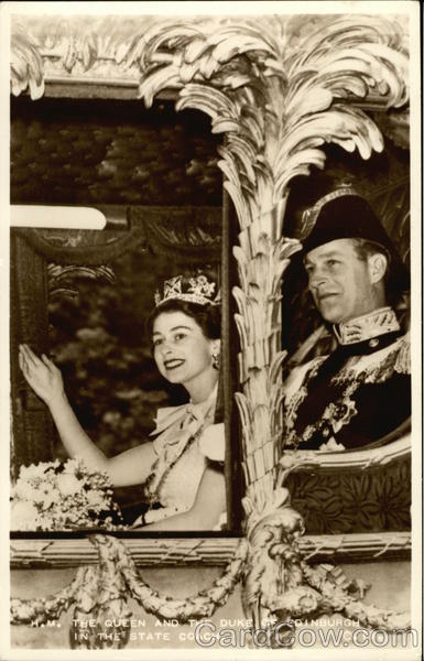 H.M. the Queen and the Duke of Edinburgh in the state coach
