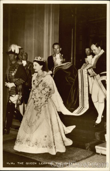 Coronation of Queen Elizabeth II - Queen Leaving the Palace