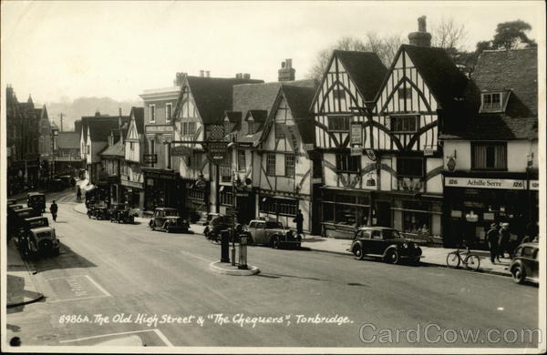 The Old High Street & The Chequers Tonbridge England