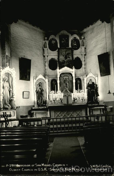 Interior of San Miguel Church, Oldest Church in U.S.A Santa Fe New Mexico