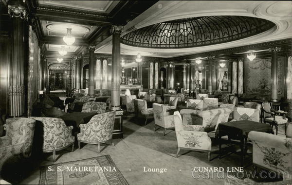 S.S. Mauretania - Lounge Cruise Ships