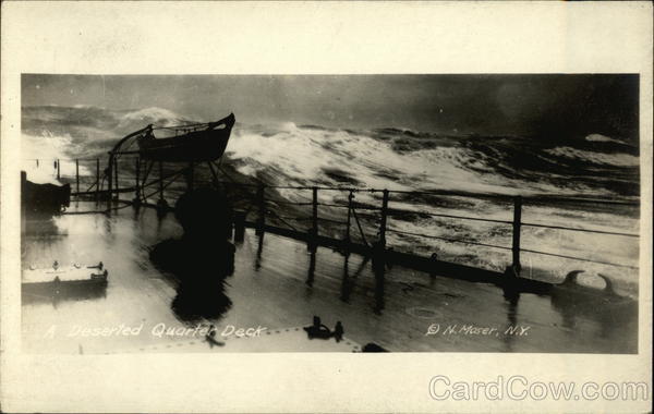 A Deserted Quarter Deck Boats, Ships