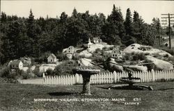 Miniature Village Stonington, ME Postcard Postcard