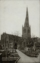 Parish Church Chesterfield, England Postcard Postcard