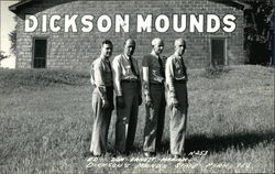 Ed, Don, Ernest, Marlon - Dickson's Mounds Postcard
