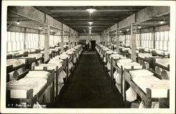 F-7 Barracks Interior - Idaho Farragut Naval Training Station Postcard