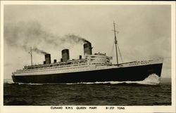 Cunard R.M.S. Queen Mary, 81,237 Tons Postcard