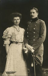 Sophie Charlotte with Eitel Friedrich Postcard