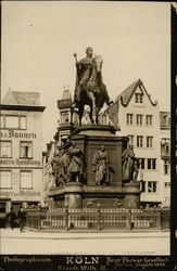 Statue of Freidrich Wilhelm III, King of Prussia, In Heumarkt Square Postcard