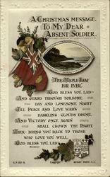A Christmas Message To My Dear Absent Soldier Postcard
