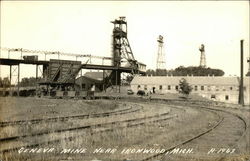 Geneva Mine Near Ironwood, Mich Michigan Postcard Postcard