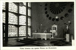 Vista Interna da Igreja Matriz de Blumenau Brazil Postcard Postcard