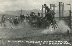 Buffalo Brady on Headlight, Stampede, Given by American Legion Casper, WY Rodeos Postcard Postcard