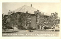Hesper Hall, First Building on PAMC Campus Goodwell, OK Postcard Postcard
