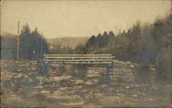 Wood and Stone Bridge - South Sterling, Pa Pennsylvania Postcard Postcard