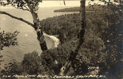 View from Sven's Bluff, Peninsula State Park Wisconsin Postcard Postcard